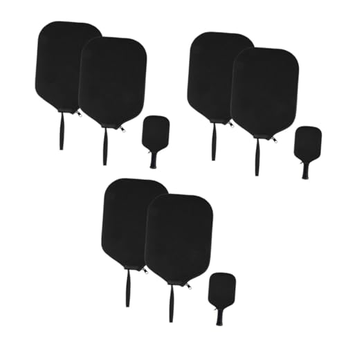 BESPORTBLE 3 Juegos Cubierta De La Raqueta Posavasos De Taza De Agua Cubiertas De Paleta De Pickleball Paletas De Pickleball Transatlántico Guays Posavasos Tinte Black Caucho 2 Piezas * 3