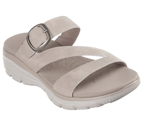 Skechers Women's EASY GOING - SLIDE ON BY casual sandal, Taupe 8 M