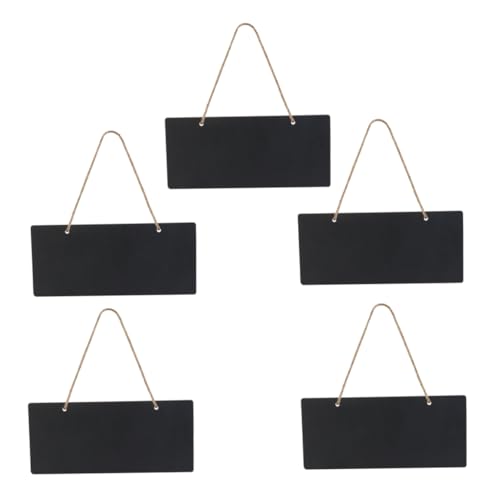 LOORGVEL 5 Piezas Mini Pizarra de Tiza con Cuerda Tablero de Mensajes Decorativo de Madera de Unidades para Bodas Fiestas y Cocina Diseño Compacto para Colgar Pared