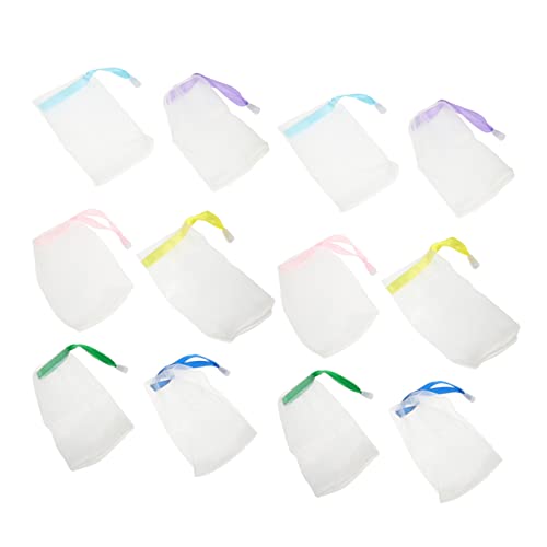 FOMIYES メッシュ石鹸バッグ 25個入り 泡立てネット ドローストリングデザイン 軽量 持ち運び便利 家族向け 旅行用