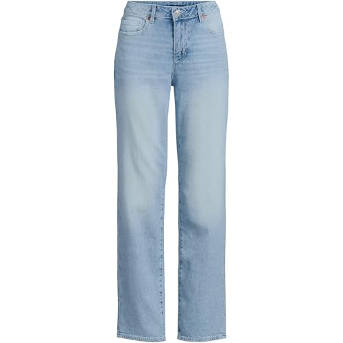 Lands' End Women's Soft Denim Mid Rise Boyfriend Jeans3