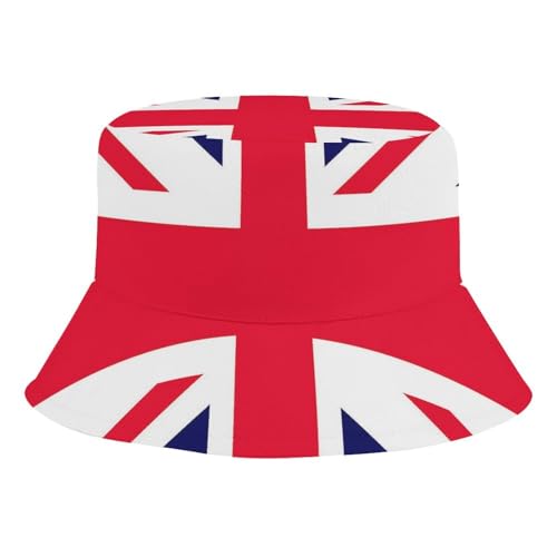 Flag of Great BritainChildren's Bucket Hat for Boys and Girls, Breathable Summer Beach Hat52cm