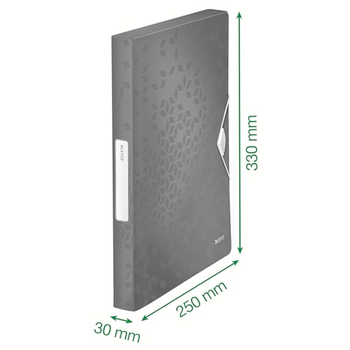 Image of Leitz 46290016 Box File, Holds up to 250 A4 Sheets, Elastic Closure, Flexible Plastic, Yellow, Wow Range