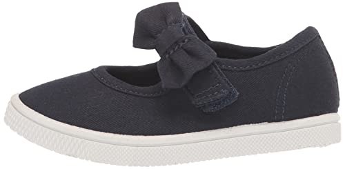 The Children's Place,Baby-Girls,Slip On Sneakers,Uniform Bow Strap Canvas Sneakers,Navy,6 Toddler #TOP7