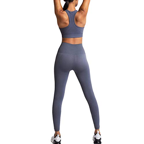 Women’s Yoga Outfits 2 piece Set Workout Tracksuits Sports Bra High Waist Legging Active Wear Athletic Clothing Set