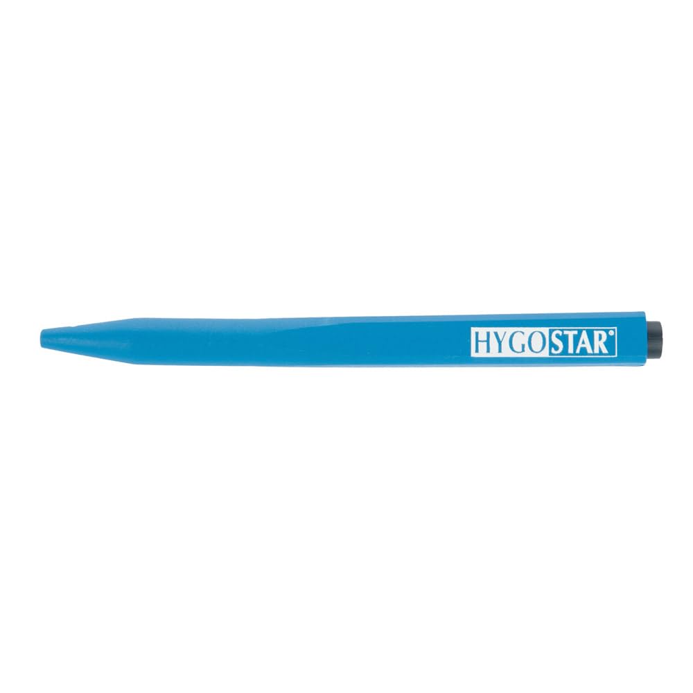 FRANZ MENSCH 20 Stück Hygostar Kugelschreiber Standard Detect | detektierbar, L: 13,5cm, blau, Schriftfarbe: schwarz, Kugelschreiber, Druckschreiber für Büro