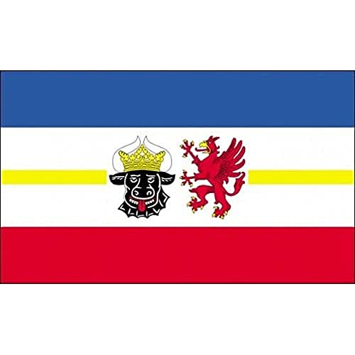 Bandiera Meclemburgo-Pomerania Anteriore 150X90Cm - Bandiera Land Di Mecklenburg-Vorpommern - Germania 90 X 150 Cm - Az Flag