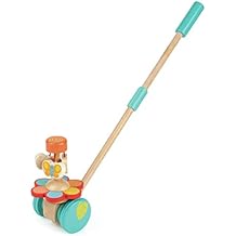 Hape Dancing Butterflies Push and Pull Toy, Assorted Colors, 12+ Months, L 4, W 6.9, H 22.2 inch