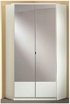 Germanica™ IMAGE 2 Door Mirrored Corner Wardrobe in WHITE Colour MADE IN GERMANY