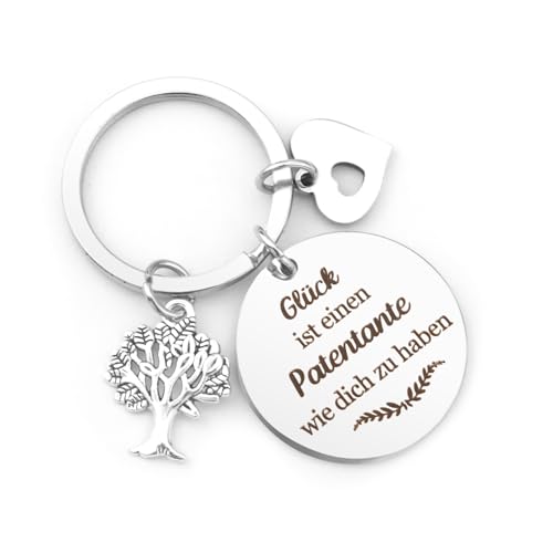 LSVGSAK regalo patentante, regalo de navidad, llavero patentante, regalo de madrina, Blanco, 3*3*0.2