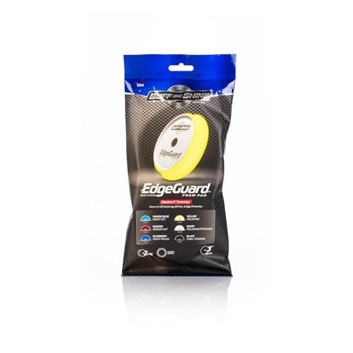 Image of Buff and Shine - EdgeGuard Foam Buffing Pads - Yellow - 3 inch Polishing Pad - Pack of 2