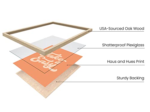 Haus And Hues Orange Pictures For Wall Decor, Framed Art Pictures For Wall, Aesthetic Posters For Teen Girls, Orange Wall Art Bedroom Aesthetic Room Decor For Teen Girls (Beige Framed, 12X16) #TOP1