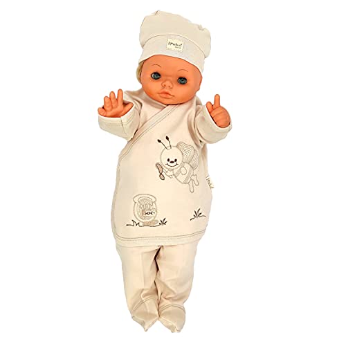 Ipeksi Baby Neugeborenen Baby Set 100% natürliche Baumwolle Erstausstattung Erstlingsausstattung Ausstattung Unisex Kleidung Geschenkeset Babyausstattung mit 5 Teilig für Babys 0-4 Monate - Image 8
