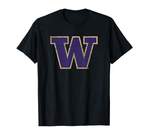 University of Washington Huskies Distressed Primary Logo T-Shirt