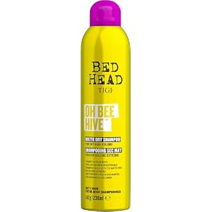 Bed Head by TIGI Oh Bee Hive Dry Shampoo – Lightweight, Oil & Grease Absorbing Hair Refresh, Instant Matte Clean Without Washing, Adds Volume, Texture and Refreshes Style for Fine, Flat & Oily Lock