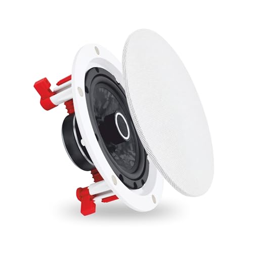 Image of Powerlink Bluetooth Ceiling Speaker 9 inch (Master) Wireless 40W - Frameless Flush Mount Design, Built-in Amplifier, Magnetic Detachable Grill, 2-Way Stereo Sound Ideal for Home,Office, Gym & Kitchen.