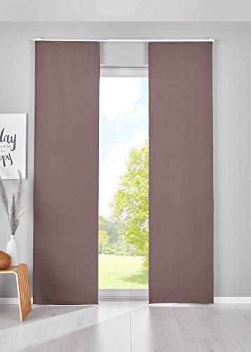 Gardinenbox Newyork 2020680-2 - Set di 2 tende oscuranti a pannello, 145 x 60 cm, colore: tortora