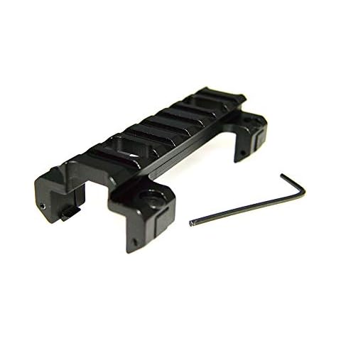HWZ Aluminum MP5 G3 GSG5 GSG-5 A5 Claw Scope, Red DOT Sight Picatinny Weaver Mount, 8 Slots, 3.5" Long, Works with Walther Cover