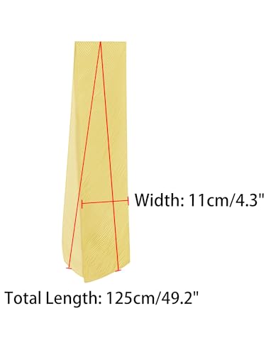 Women Pleated Long Scarves, Solid Gradient Contrast Color Ribbon Hair Band Neck Scarves3