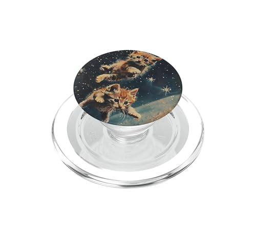 PopSockets para MagSafe de gato galáctico ideal para自拍 y ver vídeos en la cama 1