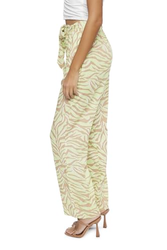 Forever 21 Women's Belted Zebra Print High-Rise Pants3