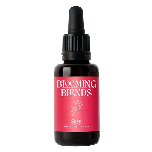 Confidence & Energy Booster - Natural, Ginseng Liquid Tincture for Confidence, Focus & Mood - Sexy Drops with Ashwagandha, Damiana Leaf, Rose Petal, Siberian Ginseng & Maca Root- 30ml, Blooming Blends