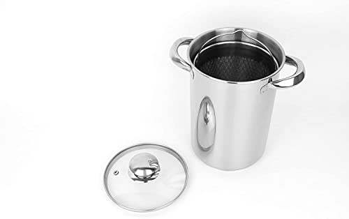 Asparagus Pot Stainless Steel Steamer Cooker with Basket and Lid Pasta 16cm 4L