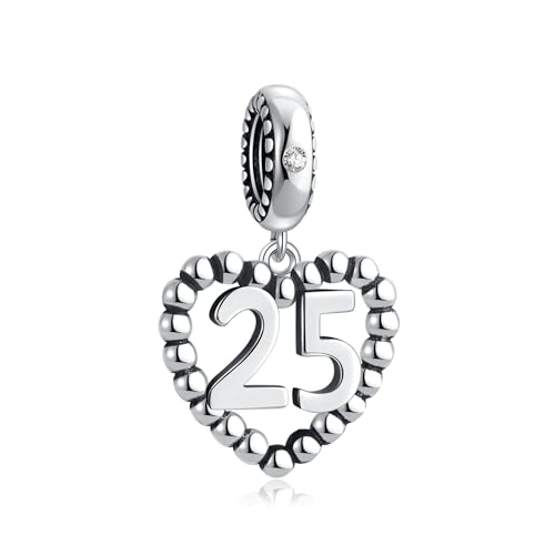 Image of 925 Sterling Silver Number Charm fits Pandora, Gift for Women