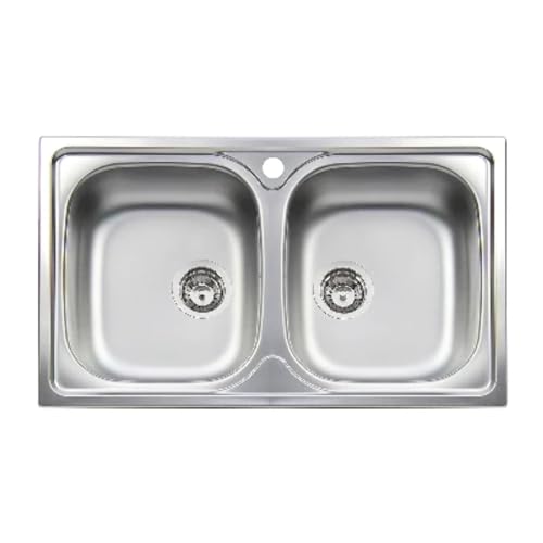 Marca: Apell Lavello da incasso acciaio Inox 2 vasche 86cm