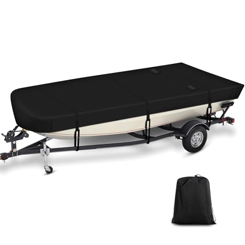 Jon Boat Cover 12-14 ft, 900D Oxford Cloth Waterproof...