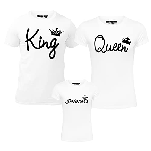 hangout hub Tshirts KQPrincess(White;Men 2XL;Women XL;Girls 0-2Y) Set of 3-picture-1