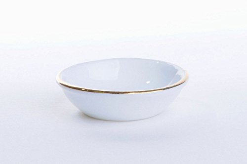 Preisvergleich Produktbild Waschschüssel, weiß mit Goldrand