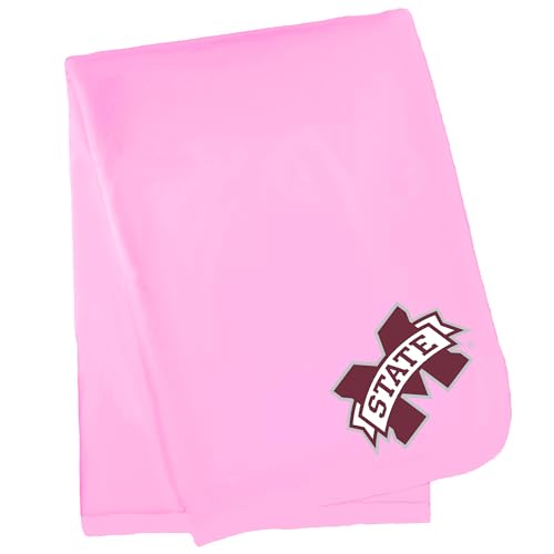 Future Tailgater Mississippi State Bulldogs Officially Licensed Baby Receiving Blanket - Solid Pink