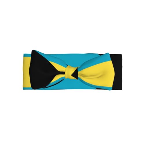 Flag of the Bahamas Baby Bow Headband. Comfortable baby headband, suitable for daily wear and photo props.