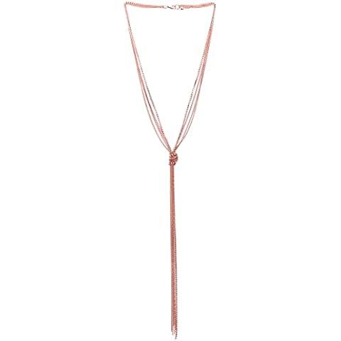 COOLSTEELANDBEYOND Rose Gold Lariat Necklace Cover