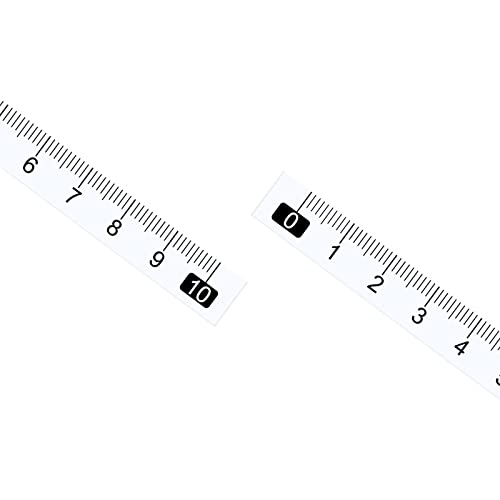 Kozelo 10uds Adhesiva Cinta Medida Métrica 10cm x Izquierda a Derecha Lectura Impermeable Adhesivo