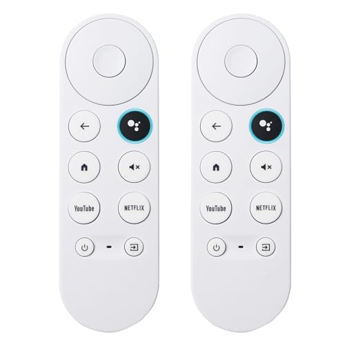 2 Pack G9N9N New Replacement Google Chromecast TV Voice Smart Remote Control, Compatible with Google Chromecast 4k, Google TV Streamer 4K(Only Compatible with Snow Chromecast Google)