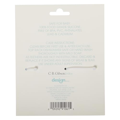 Image of C.R. Gibson 100% Food Grade Silicone Moon Baby Teether for Infants, 2.75 inch x 4.25 inch, Multicolor