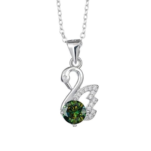 Bijoux pour femmes avec moissanite swan pendentif diamant 1CT D bleu rose jaune