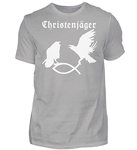 T-shirt haut de gamme pour homme gris Hugin et Munin taille Small