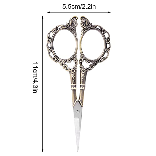 Tijeras de bordado, tijeras de sastre de acero inoxidable de alta calidad para costura, manualidades y álbumes de recortes, herramienta funcional decorativa