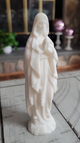 Estatua Virgen de Lourdes 5.5" Blanca Znet3D miniatura 2