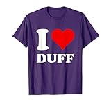 Red Heart I Love Duff T-Shirt