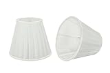 Aspen Creative 33112-2 Small Pleated Empire Shape Chandelier Clip-On Lamp Shade Set (2 Pack),...