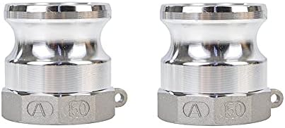 Quafwia Aluminum Cam Lock Fittings (Part A) Cam Groove Hose Fitting, Male Adapter Female NPT Thread Camlock (1.5)