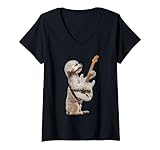 Photo Gallery donna bichon frise chitarra maglietta con collo a v Photo Gallery donna bichon frise chitarra maglietta con collo a v