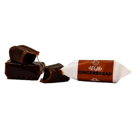 Traditionelle vegane Karamellbonbons - Lebkuchen - Mr. Fudgesto Sweets - 250g Karamellen Box - Gourmet-Behandlung Perfekt zum Verschenken