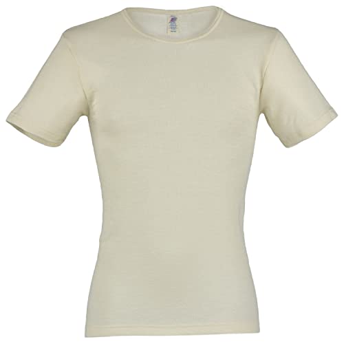 Men's Thermal Underwear: Base Layer Short Sleeve T-Shirt, Organic Merino Wool Silk