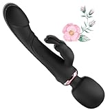 Powerful Rabbit Ears Adult Toy for Women Today Soft Pleasure Toys for Women Games Waterproof Automatic Electric Adult Toys Machine 10 Modes Black