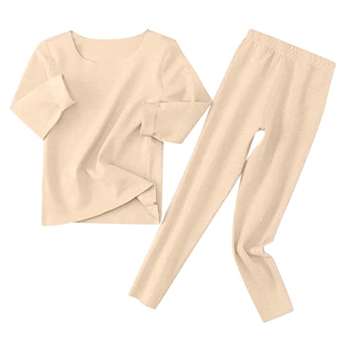 Kids Thermal 𝐔nderwear Set Boys Girls Base Layer Long 𝐉ohns Compression Leggings and Shirts Cotton 𝐏a𝐣amas 𝐏js